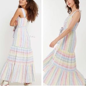 OU rainbow maxi dress XS
